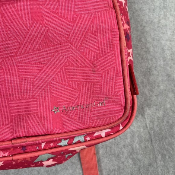 American Girl Backpack Pink Teal Purple Stars Geometric Back to School - Picture 2 of 12